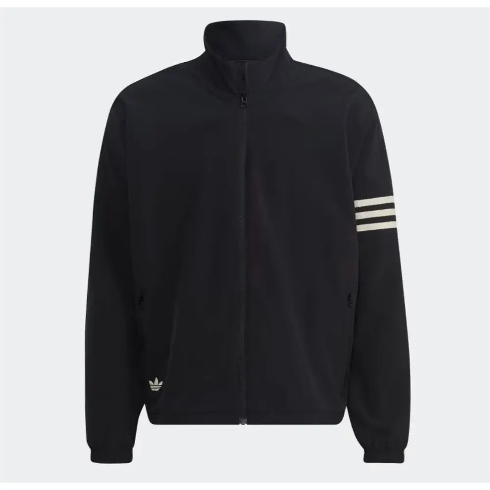Adidas Neuclassics Track Jacket Black Full Zip Up Men's MEDIUM Athletic Casual